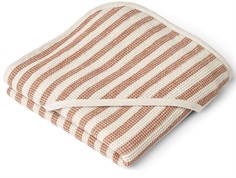 Liewood stripe tuscany rose/sandy hooded towel Caro